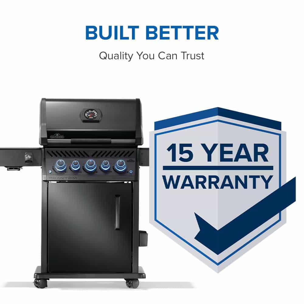 Napoleon Rogue PRO-S Phantom 425 3-Burner Natural Gas Grill w/ Side Burner & SafetyGlow - RPS425RSIBNK-2-PHM - image 3