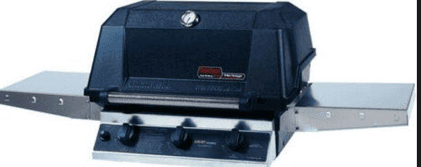 MHP Grill 27" Built-In W/ SearMagic Grids, Standard Burners, Cast Aluminum in Natural Gas (574sq. In) + MHP Bolt-Down Patio Base for MHP BBQ Grills - W3G4DD-NS + MPB - image 1