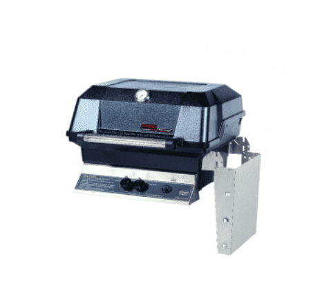 MHP Grill 23" Built-In W/ SearMagic Grids, Standard Burners, Cast Aluminum in Propane Gas + MHP Bolt-Down Patio Base for MHP BBQ Grills - JNR4DD-PS + MPB - image 1