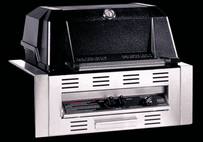 MHP Grill 27" Built-In W/ Stainless Steel Grids, Standard Burners, Cast Aluminum in Natural Gas with Stainless Steel Grill Enclosure Sleeve - WNK4DD-N + NMSGS - image 2