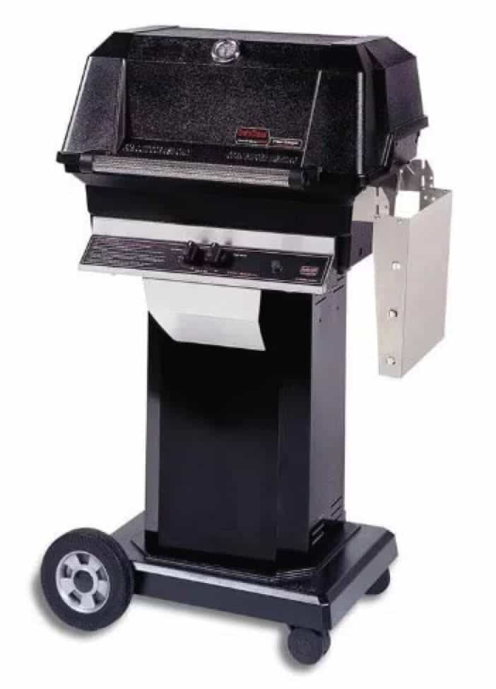 MHP JNR4DD - 37-Inch 2-Burner Black Cart Grill with Stainless Steel Shelves and SearMagic Grids - Liquid Propane Gas - JNR4DD-PS + OCOLB + OM-P - image 1
