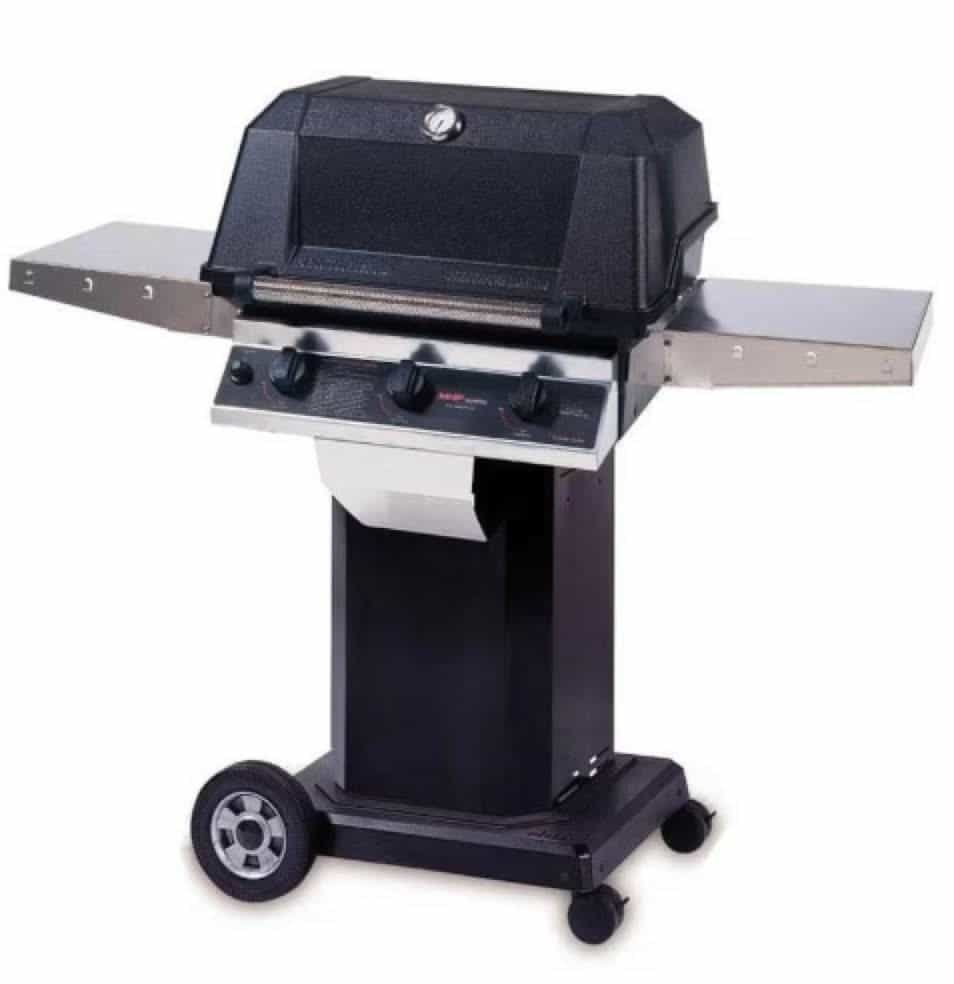 MHP Tri-Burn W3G4DD - 57-Inch 3-Burner Black Cart Grill with Sear MagicGrids - Natural Gas - W3G4DD-NS + OCOLB + OM-N - image 1