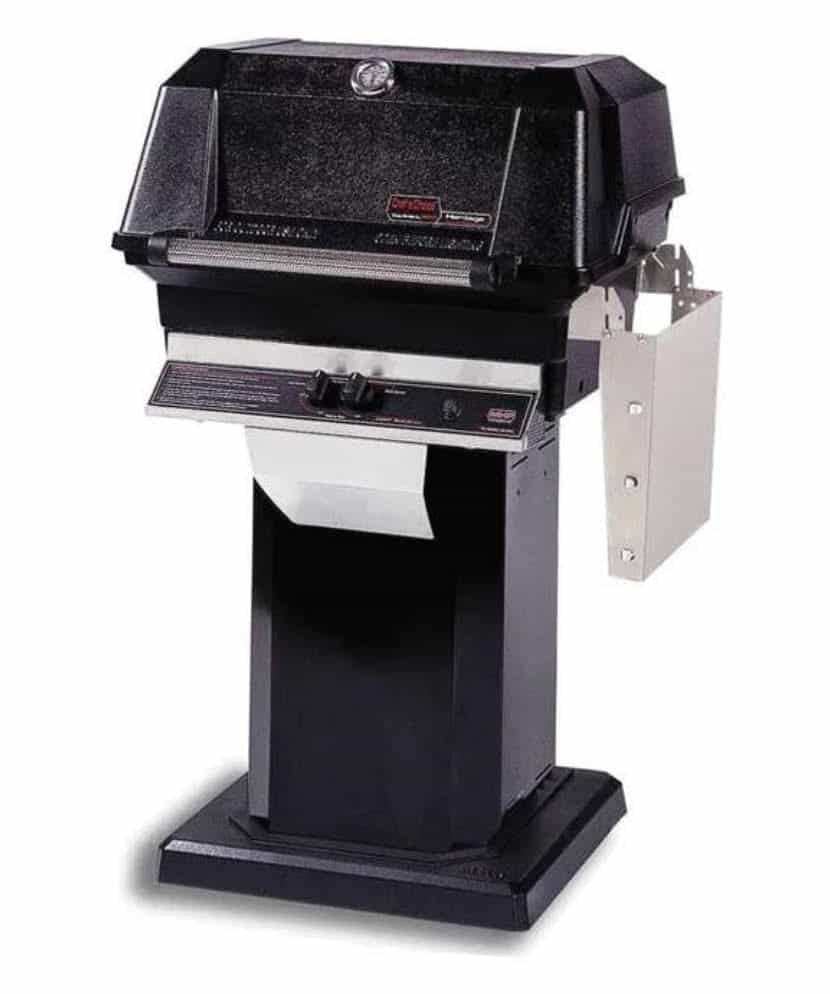 MHP JNR4DD - 37-Inch 2-Burner Black Patio Base Grill with Stainless Steel Shelves and Stainless Grids - Natural Gas - JNR4DD-N + OCOLB + OP-N - image 1