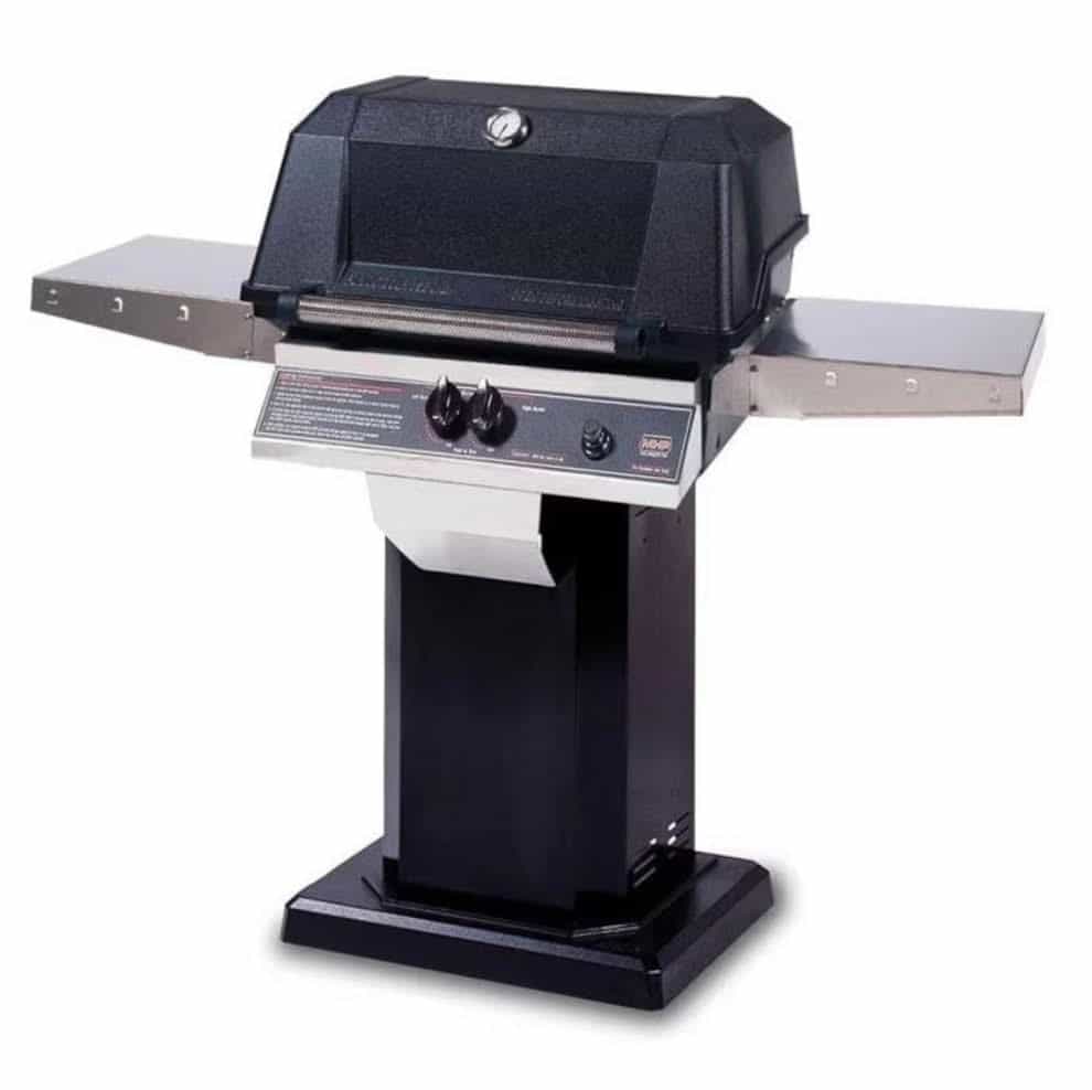 MHP WNK4DD - 57-Inch 2-Burner Black Patio Base Grill with Stainless Steel Shelves and Stainless Grids - Liquid Propane Gas - WNK4DD-P + OCOLB + OP-P - image 1