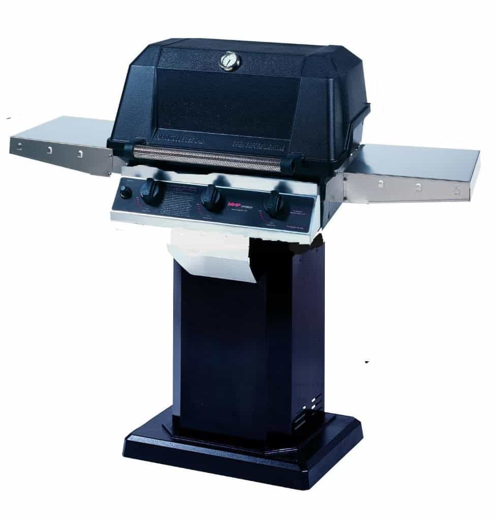 MHP WHRG4DD - 57-Inch 3-Burner Hybrid Black Patio Base Grill with Sear Magic Grids - Liquid Propane Gas - WHRG4DD-PS + OCOLB + OP-P - image 1