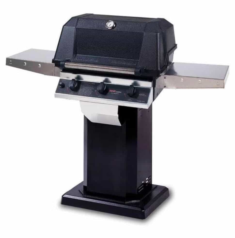 MHP Tri-Burn W3G4DD - 57-Inch 3-Burner on Black Patio Base Grill with Sear Magic Grids - Liquid Propane Gas - W3G4DD-PS + OCOLB + OP-P - image 1