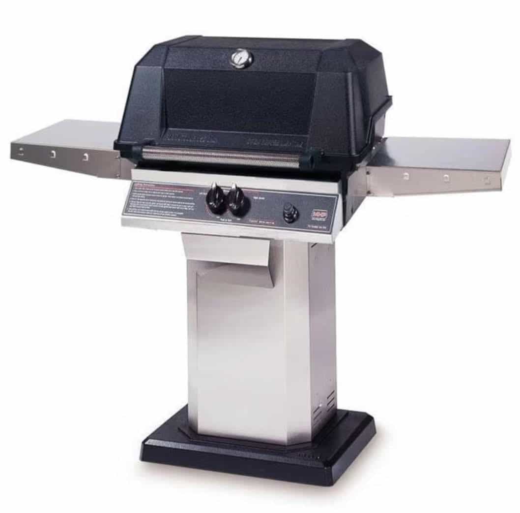 MHP WNK4DD - 27-Inch 2-Burner Stainless Patio Base Grill with Stainless Steel Shelves and Sear Magic Grids - Liquid Propane Gas - WNK4DD-PS + OCOL + OP-P - image 1