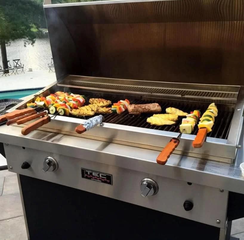 TEC Patio FR - 44-Inch 2-Burner Freestanding Infrared Grill - Natural Gas with Stainless Cabinet- PFR2NTCABS - image 2