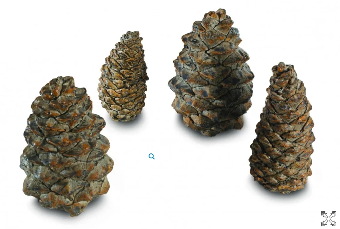 Peterson Gas Logs -PINE CONES FOR GAS LOGS 4PK ASSTD SIZES - PC4