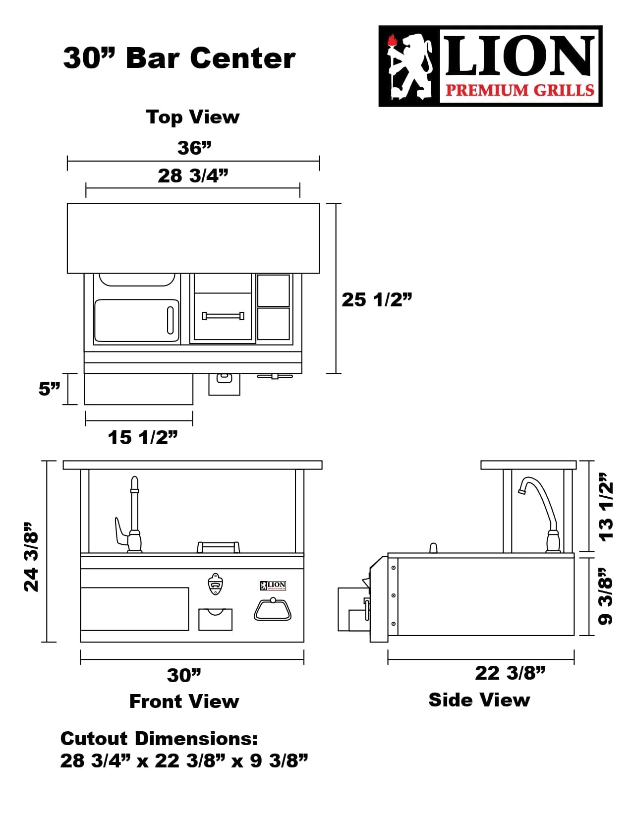 Lion Stainless Steel Top Shelf For Bar Center - L18743 - image 2