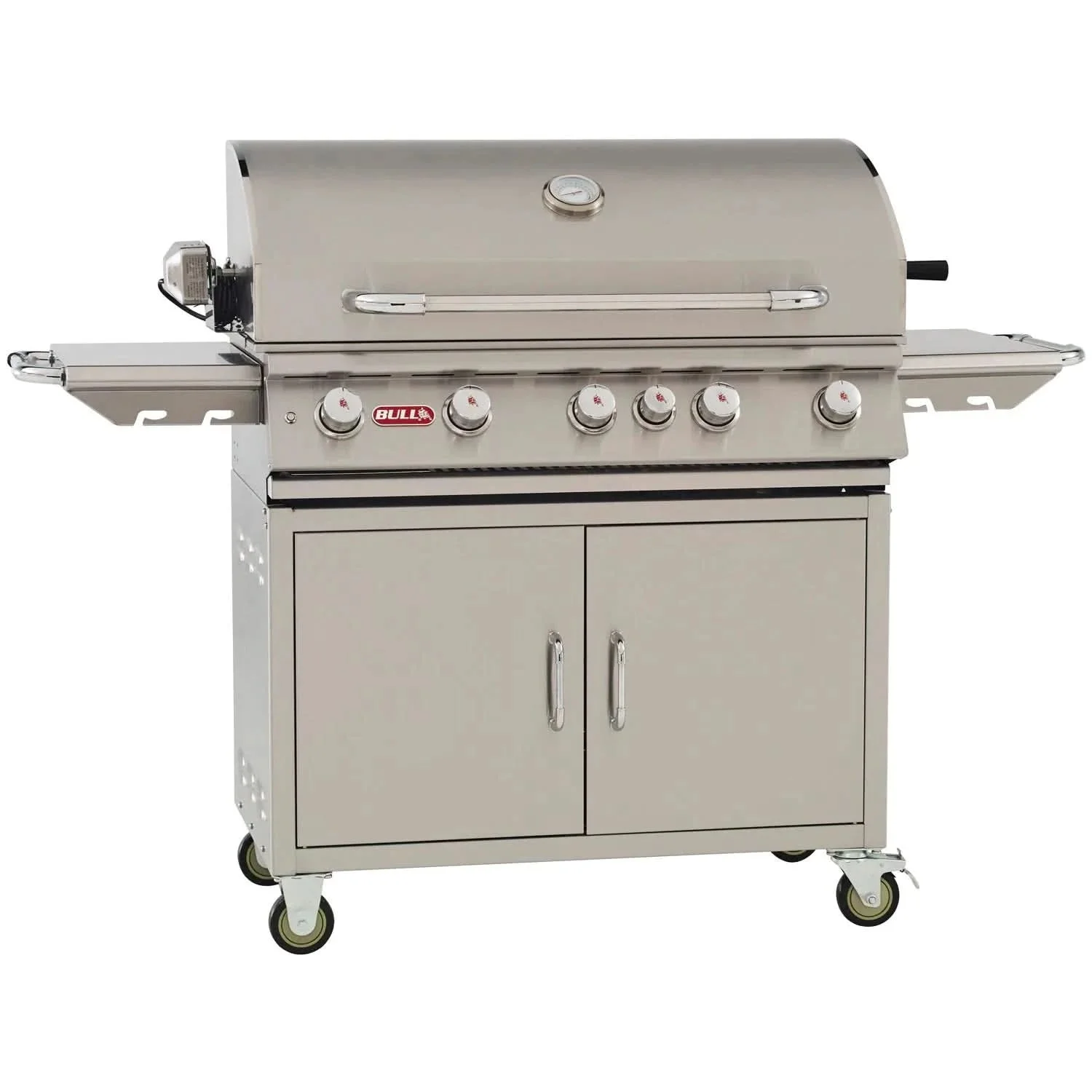 Bull Brahma - 38-Inch 5-Burner Freestanding Grill Cart - Natural Gas with Rear Infrared Burner - 55001
