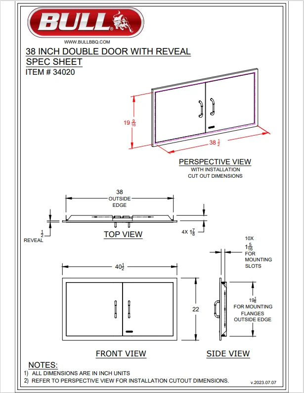 Bull 38" Double Door w/ Reveal - 34020 (Old Sku 34000) - image 4