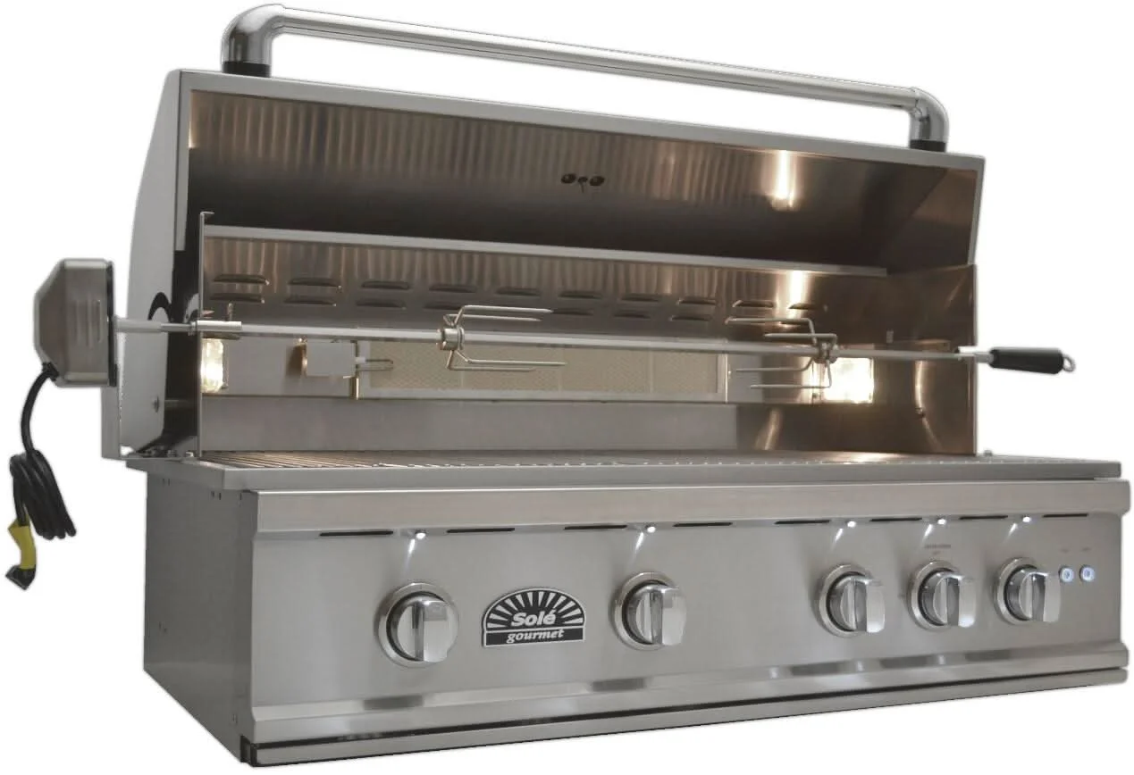 Sole Gourmet TR Series - 38-Inch 5-Burner  Built-In Grill - Liquid Propane Gas - 381BQRTRLLP - image 4