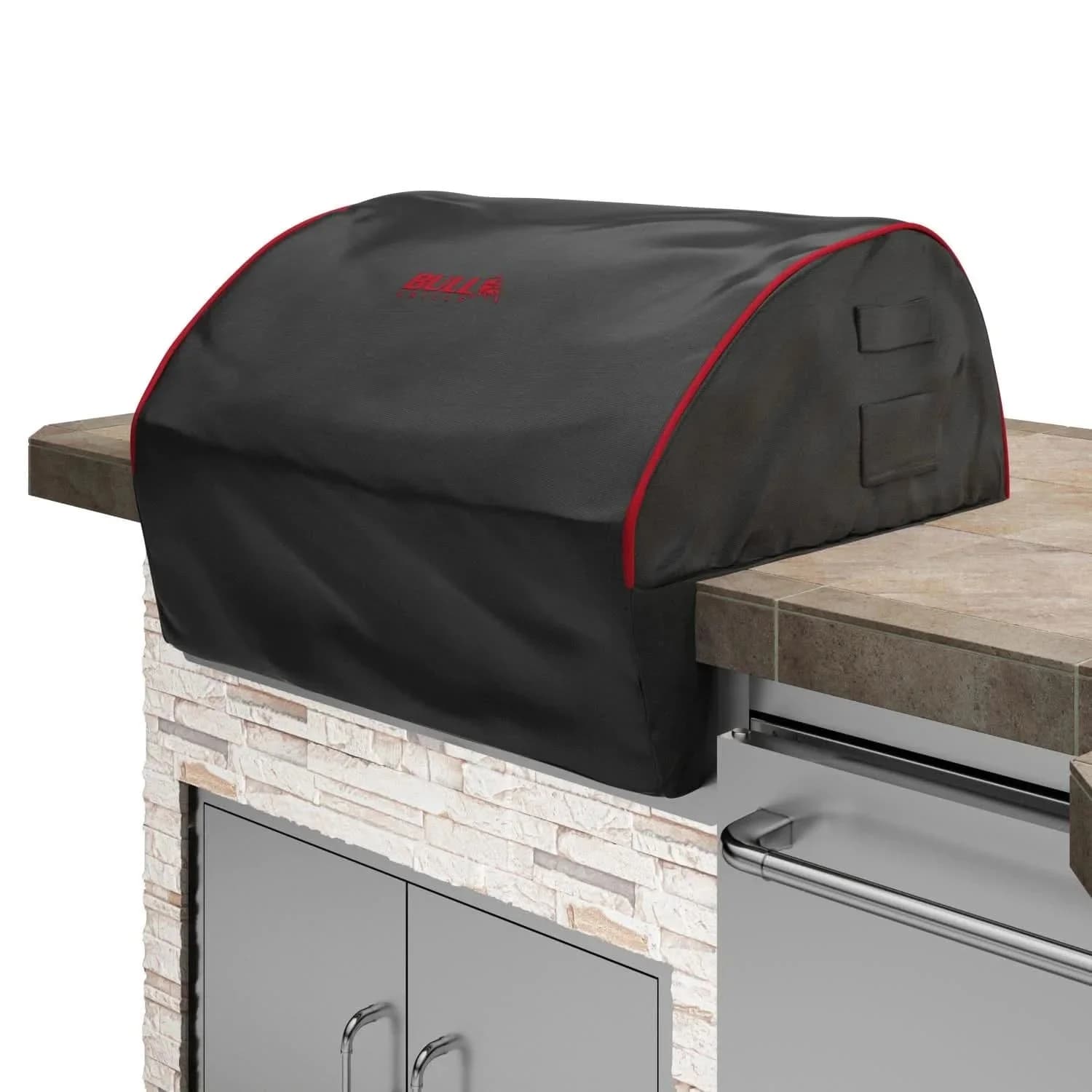 Bull 38 Grill Head Cover, Bull Premium Cover/Black Red Piping & Stitched Logo - 56006