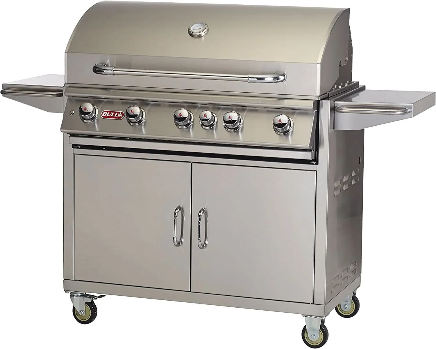 Bull Brahma - 38-Inch 5-Burner Freestanding Grill Cart - Liquid Propane Gas with Rear Infrared Burner - 55000 - image 4