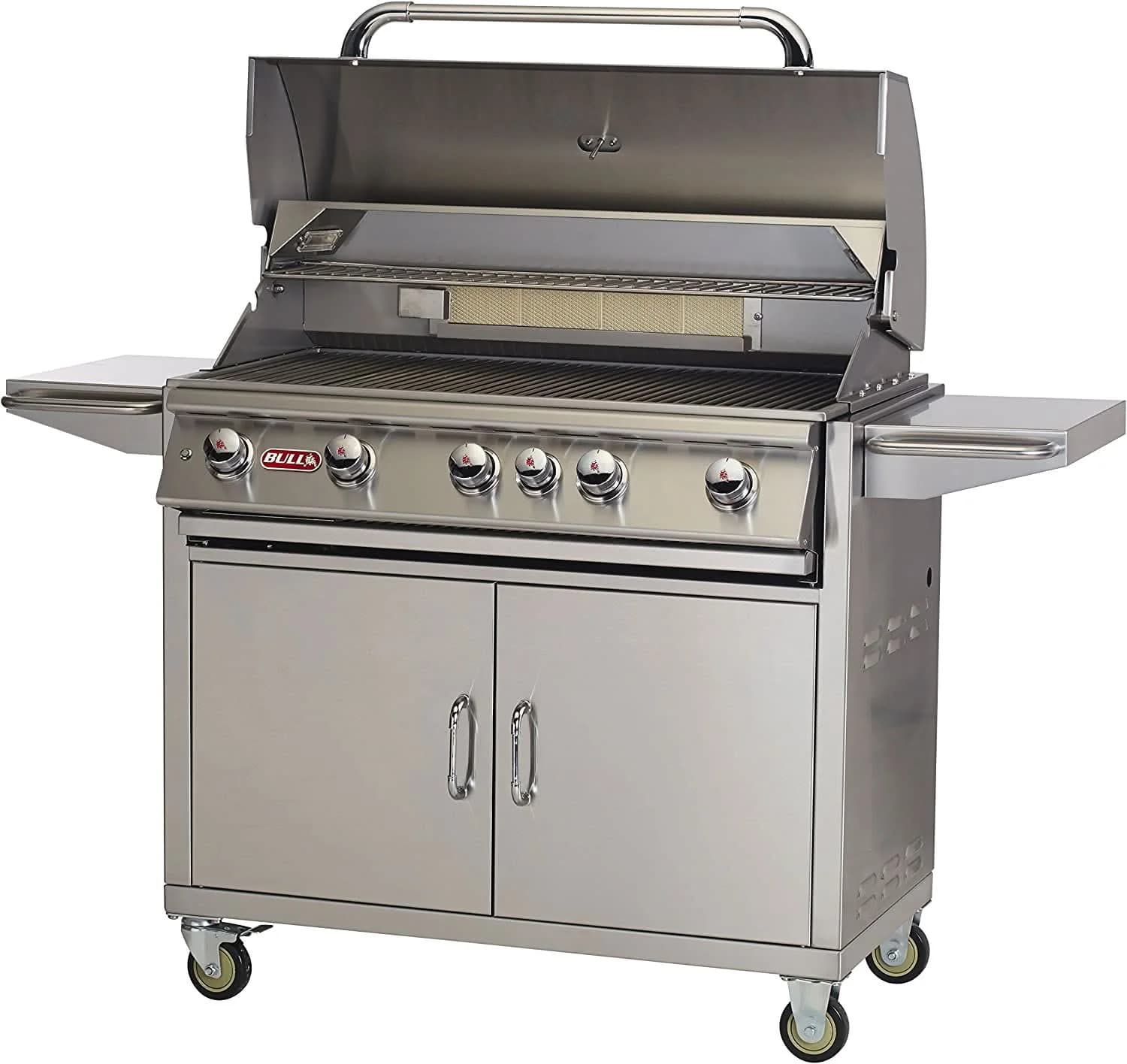 Bull Brahma - 38-Inch 5-Burner Freestanding Grill Cart - Liquid Propane Gas with Rear Infrared Burner - 55000 - image 2