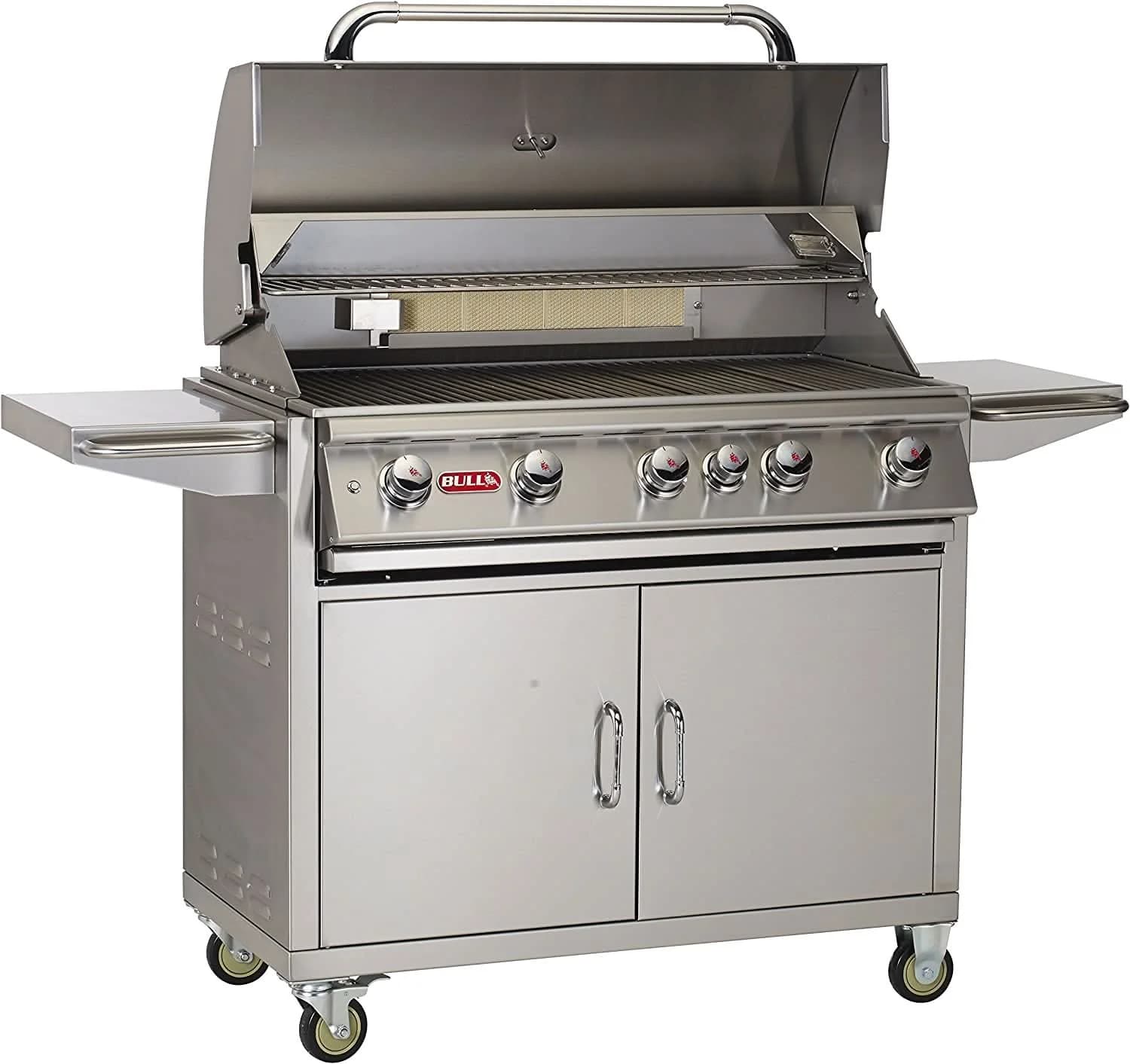 Bull Brahma - 38-Inch 5-Burner Freestanding Grill Cart - Liquid Propane Gas with Rear Infrared Burner - 55000 - image 3