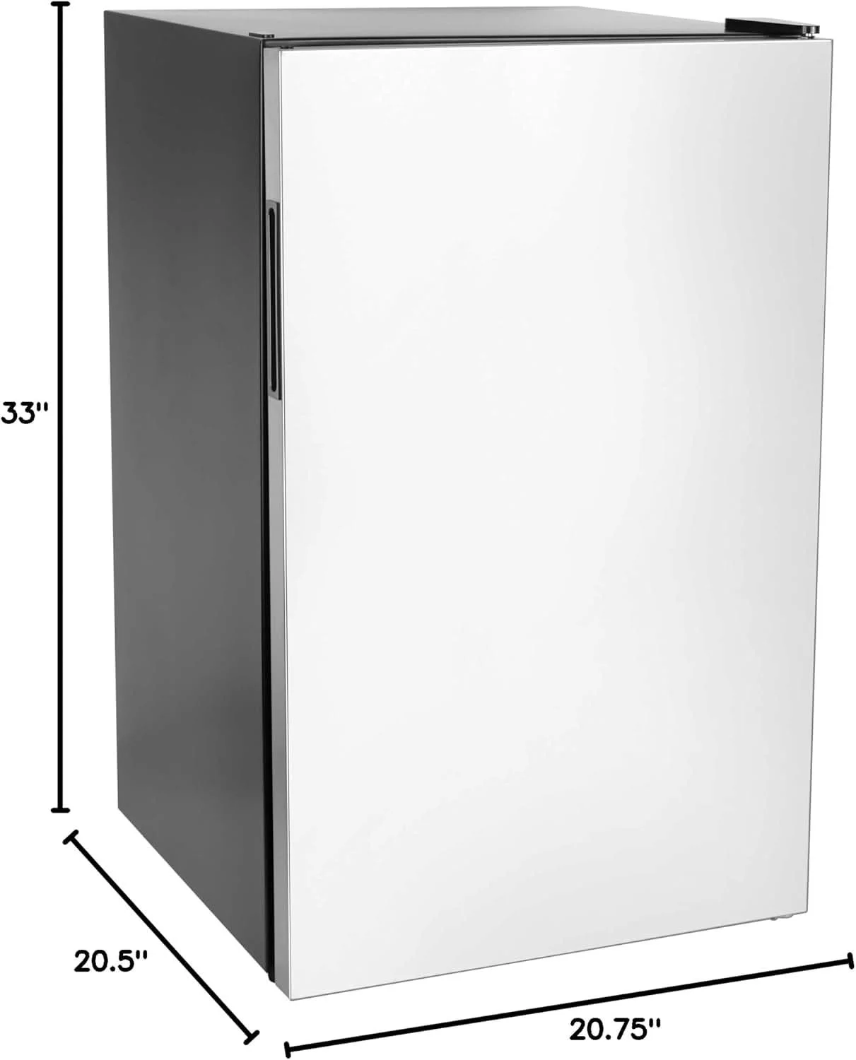 Bull Contemporary 20-Inch 4.5 Cu. Ft. Capacity Stainless Steel Compact Refrigerator with Recessed Handle- 11520 - image 4