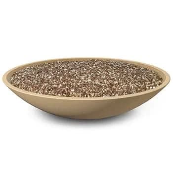 American Fyre Designs 48 Inch Marseille Round Fire Bowl, Black Lava, Natural Gas- 751-BA-11-M6NC