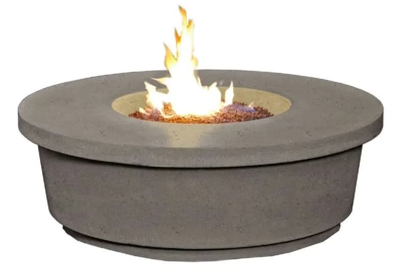American Fyre Designs 15 1/2 Inch Contempo Round Firetable, Black Lava, Natural Gas- 782-BA-11-M2NC