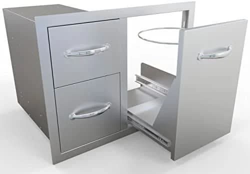 Sunstone Classic Double Drawer And Roll Out Liquid Propane Gas Tank Storage Combo - A-LPCDD30 - image 2