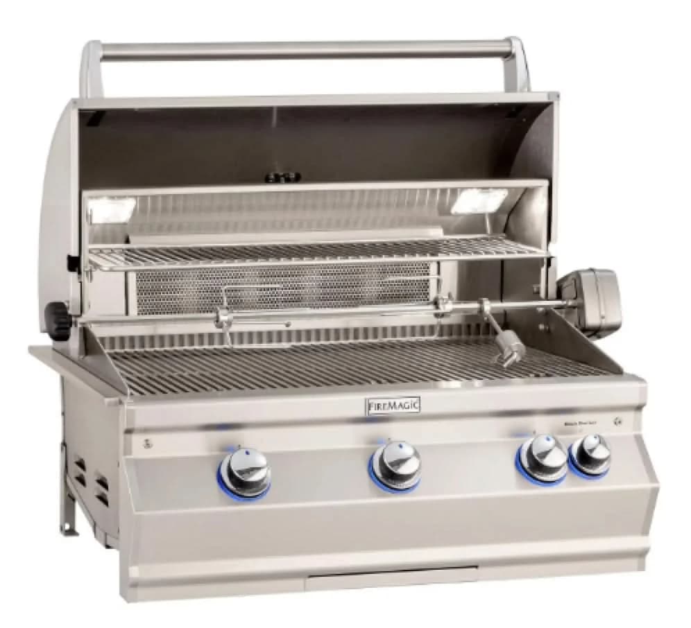 Fire Magic Aurora A540I - 30-Inch 3-Burner  Built-In Grill with Rotisserie and Analog Thermometer - Natural Gas - A540I-8EAN - image 2