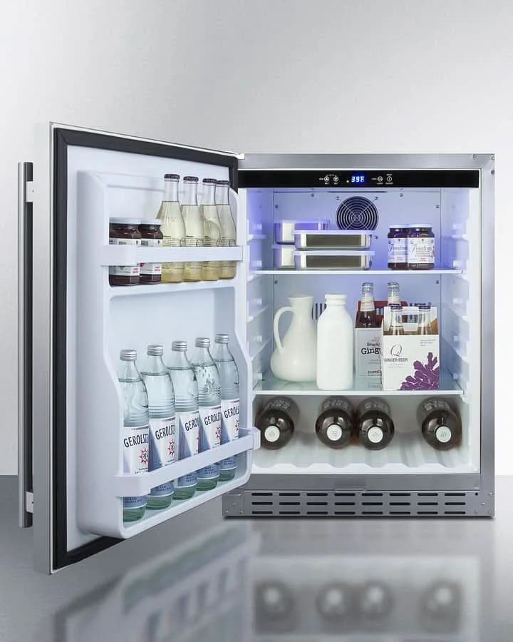 Summit 24-Inch Outdoor Refrigerator with Left Hand Door - AL55OSCSSLHD - image 8