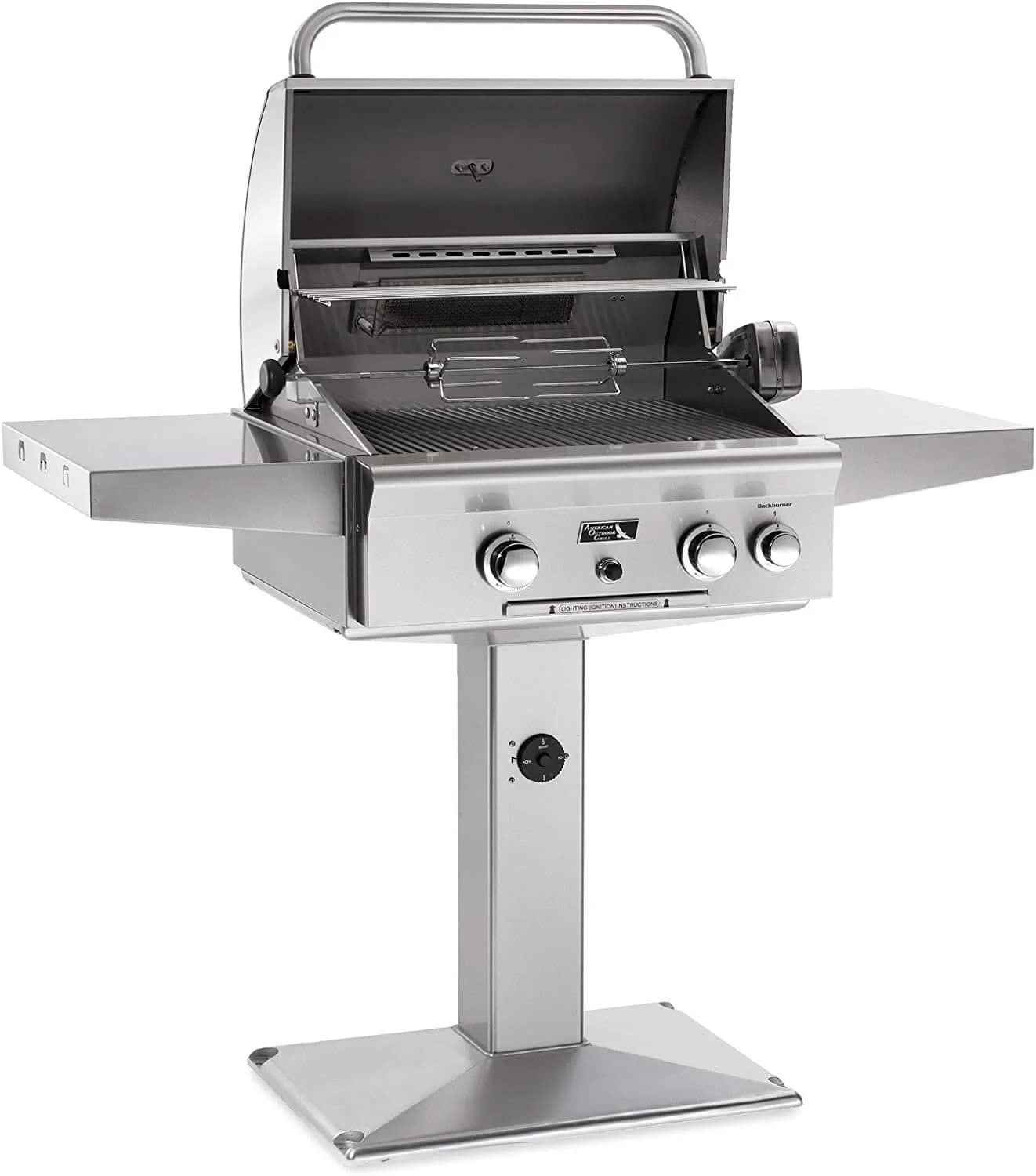 American Outdoor Grill T-Series - 24-Inch 2-Burner Freestanding with Rotisserie on Pedestal - Natural Gas - AOG24NPT - image 3