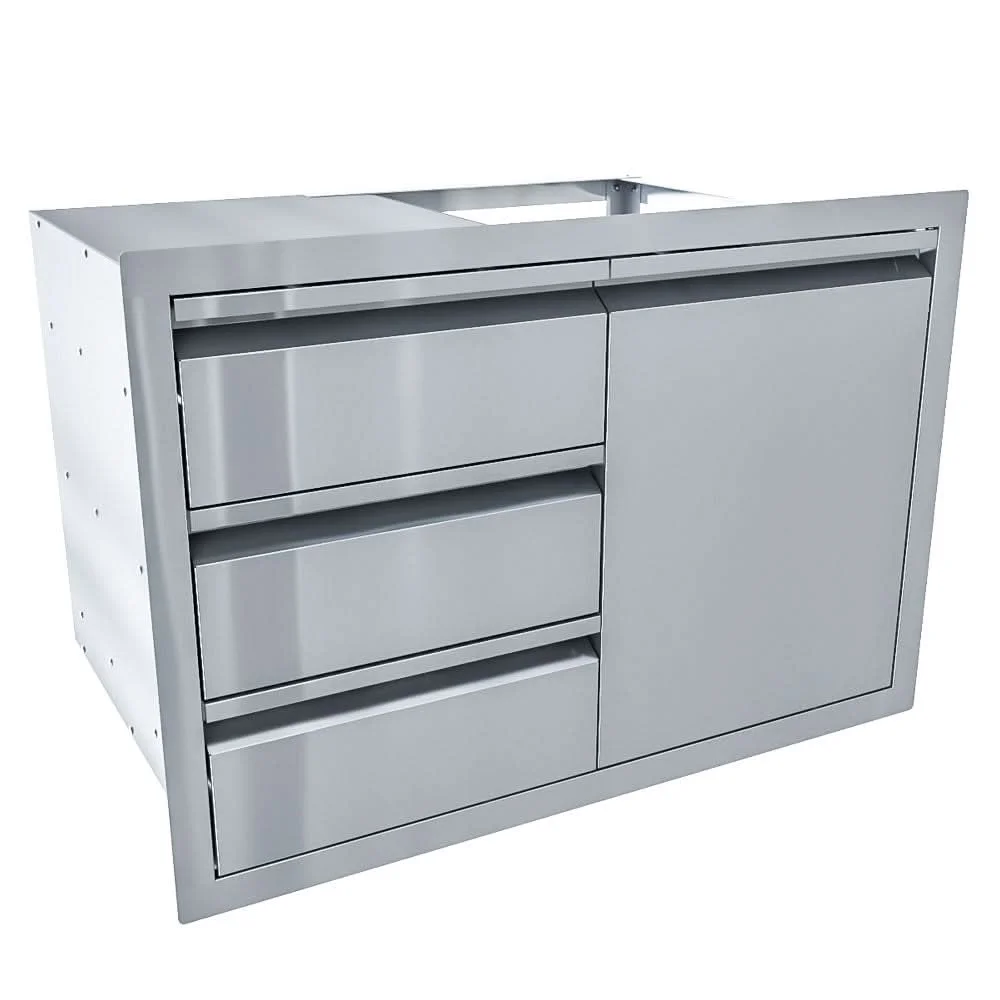 Sunstone 30 Inch Aruba Series Triple Drawer Door Combo with Removable Support Frame - ARU-TDC30 - image 2