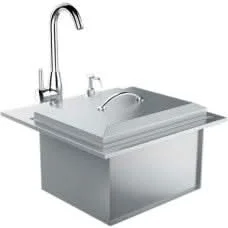 Sunstone Commercial Sinks with Lid and Cutting Board, 21 Inch - B-PS21