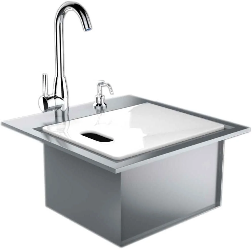 Sunstone Commercial Sinks with Lid and Cutting Board, 21 Inch - B-PS21 - image 2
