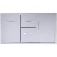 Sunstone 42 Beveled Style Double Drawer & Door Combo w/Removable Support Frame - BA-DDC42