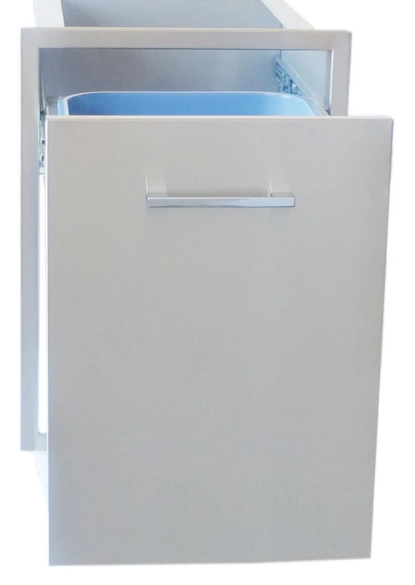Sunstone 20x27 Beveled Frame Trash Drawer w/Two Trash Bins - BA-TRD2027