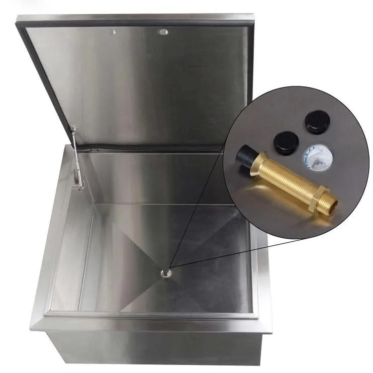 PCM 260 Series 18 Inch Slide In Ice Bin Cooler With Speed Rail & Condiment Holder - BBQ-260-18SI - image 3