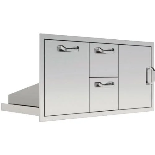 PCM 260 Series 42 Inch Door, Double Drawer & Roll Out Trash Bin Combo - BBQ-260-DDC-42TR - image 2