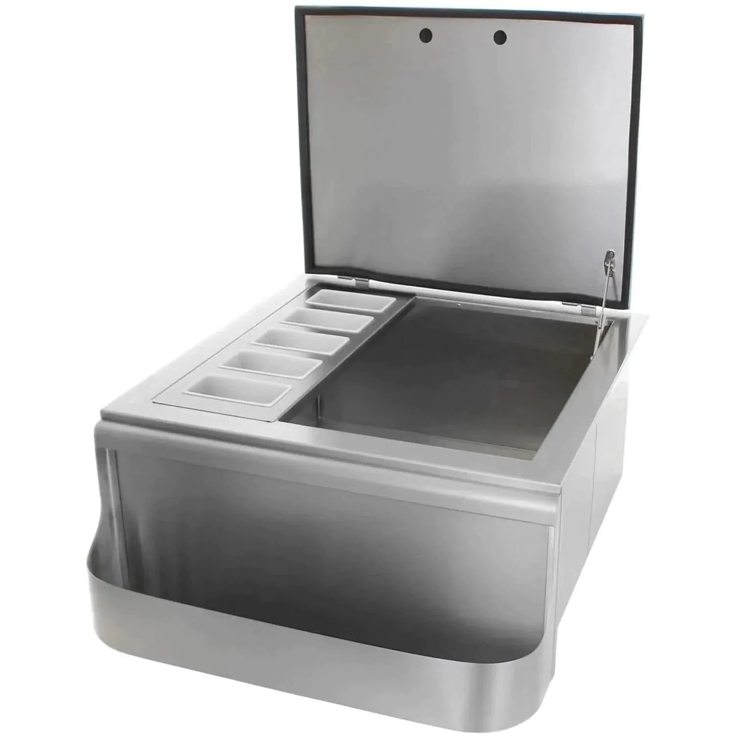 Eloquence 260 Series 25 Inch Slide In Ice Bin Cooler With Speed Rail & Condiment Holder - Eloquence-260-SI - image 2