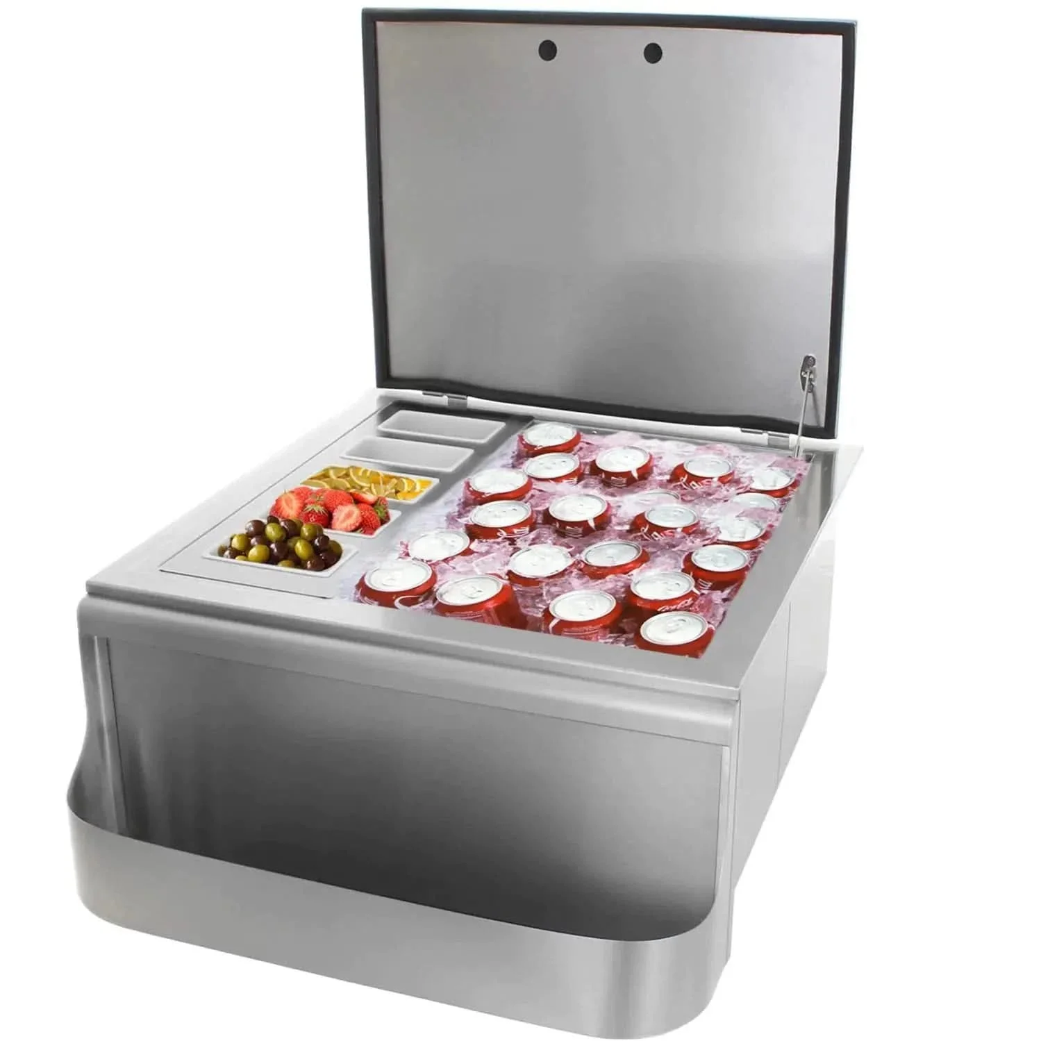 Eloquence 260 Series 25 Inch Slide In Ice Bin Cooler With Speed Rail & Condiment Holder - Eloquence-260-SI - image 5