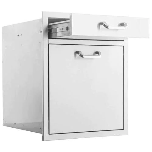 Eloquence 260 Series 20 Inch Single Drawer & Roll Out Trash/Recycling Bin Combo - Eloquence-260-TR-DR1 - image 2