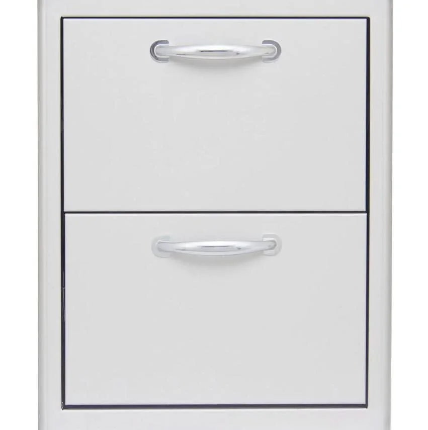 Blaze 16-Inch Stainless Steel Double Access Drawer - BLZ-DRW2-R-LT