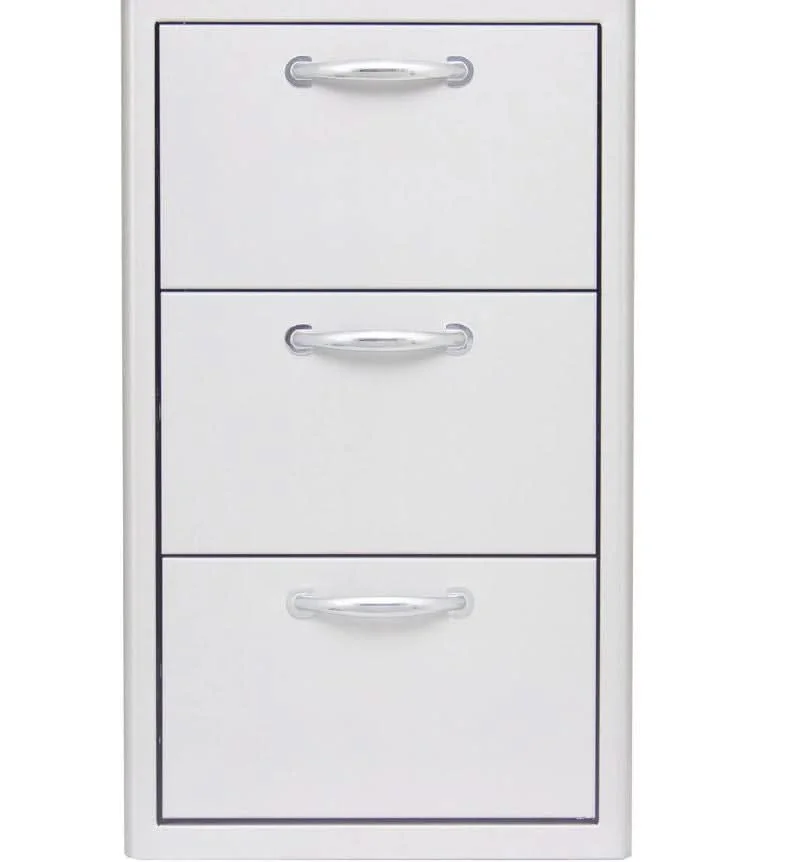 Blaze 16-Inch Stainless Steel Triple Access Drawer - BLZ-DRW3-R-LT