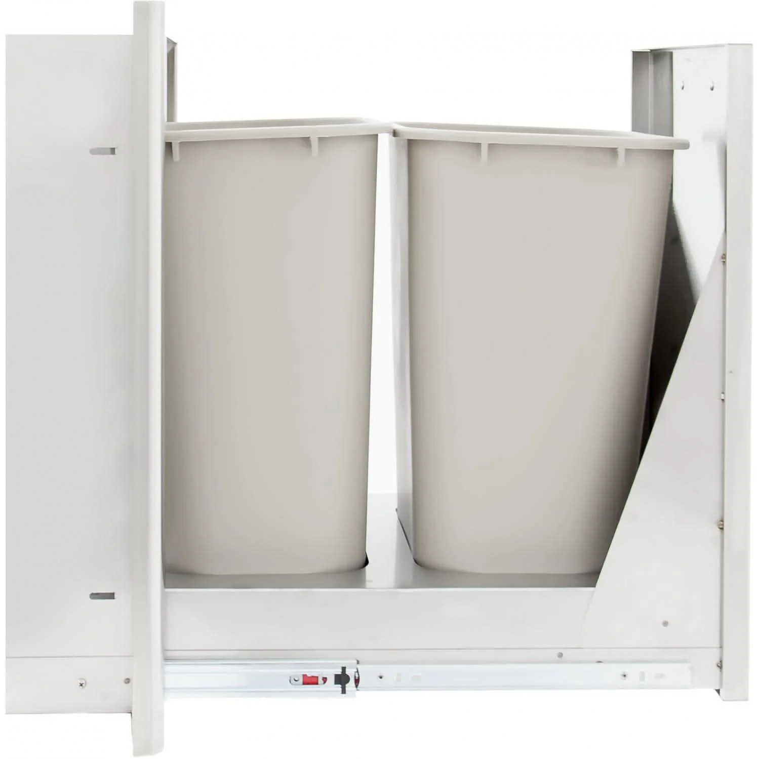 Blaze 20-Inch Roll-Out Stainless Steel Double Trash / Recycling Bin - BLZ-TREC-DRW-H - image 4