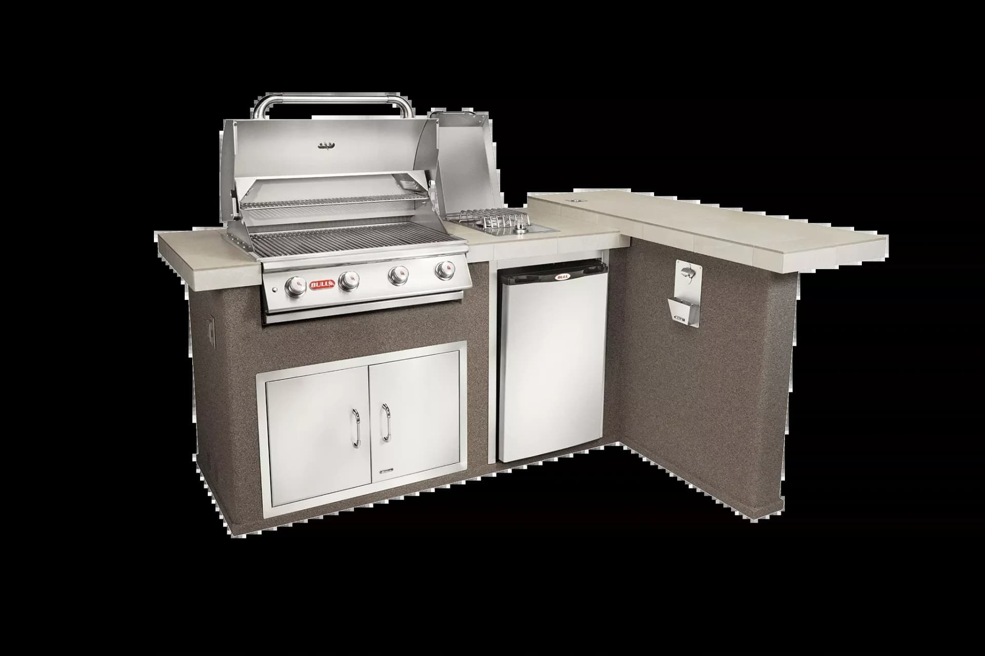 Bull Island Luxury Q Outdoor L-Shaped Kitchen & Grill Quartzsite Base - 31026-LP - image 2