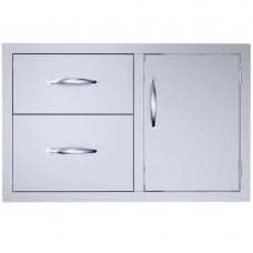 Sunstone 36 Classic Series Flush Style Double Drawer & Door Combo - C-DDC36
