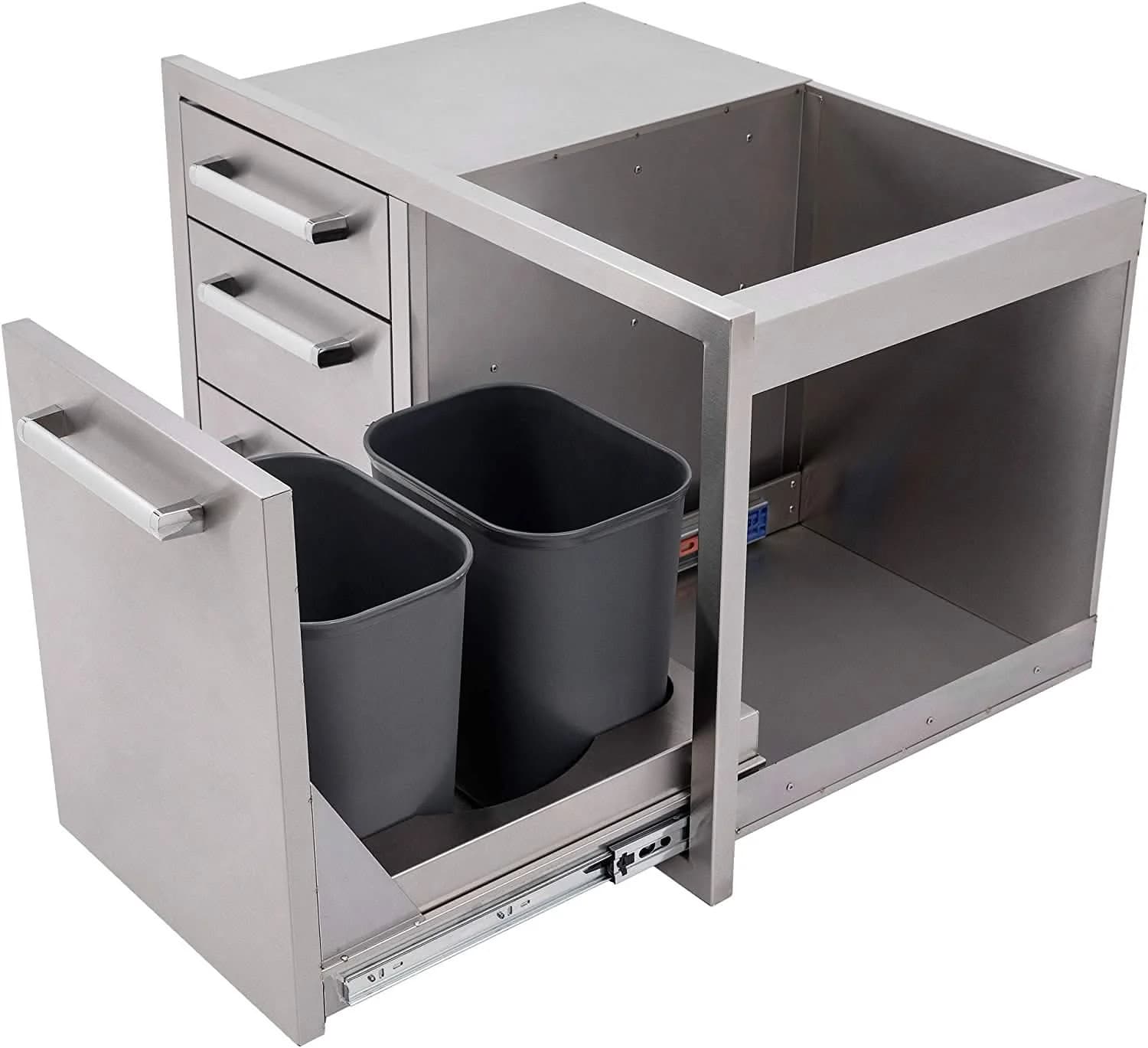 Bonfire Whistler - 42-Inch 5-Burner Built-In NGGrill with Side Burner and Triple Drawer and Trash Combo - PCKG1CBB500-NGSBTDT - image 9