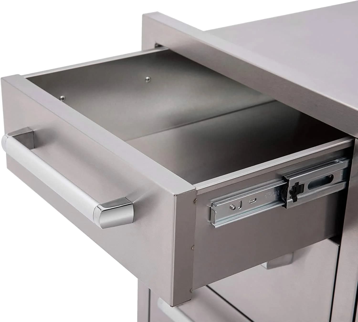 Bonfire Whistler - 42-Inch 5-Burner Built-In NG Grill with Side Burner Triple Drawer and Trash Combo and Griddle Plate - PCKG2CBB500-NGTDTGP - image 7