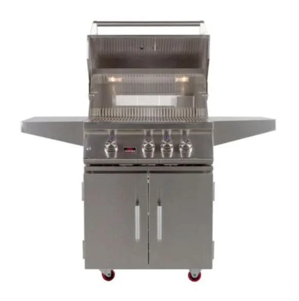 Bonfire Whistler - 28-Inch 3-Burner Freestanding NG Grill with Side Burner, Griddle Plate and Smoker Box - PCKG2CBF3DD-NGPSMKBX - image 3