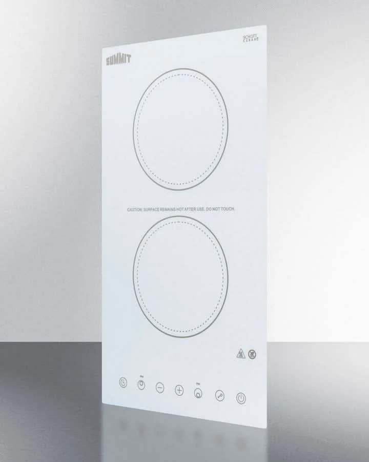 Summit 12 Wide 115V 2-Burner Radiant Cooktop White - CR2B15T2W - image 5