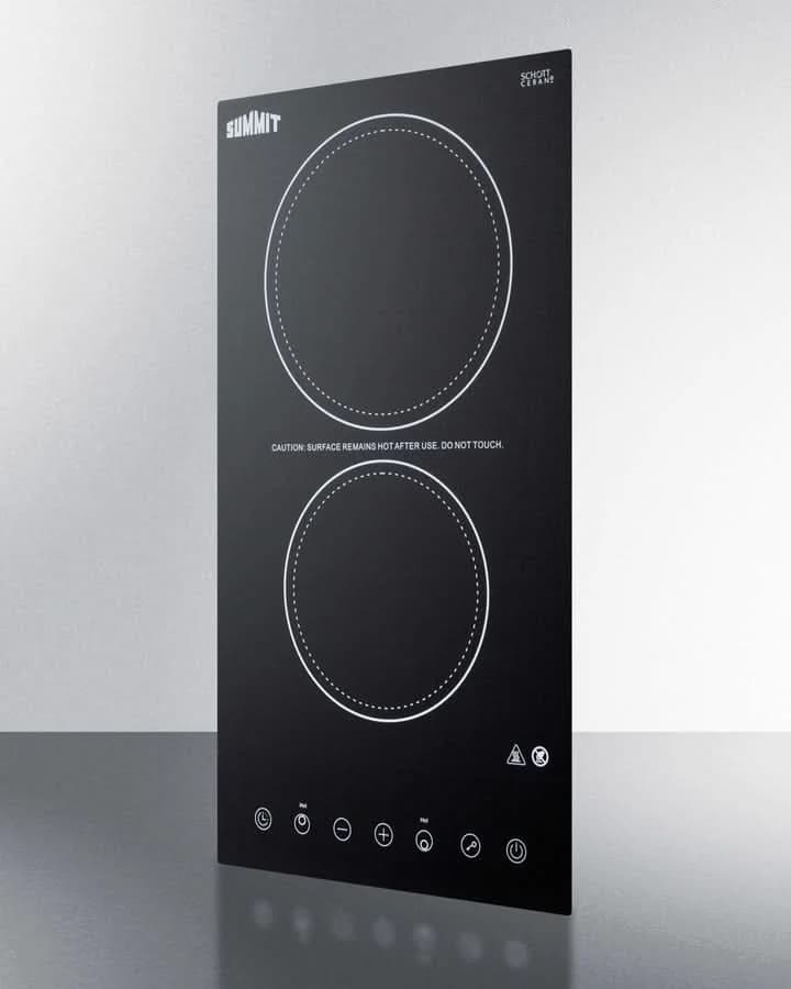 Summit 12 Wide 230V 2-Burner Radiant Cooktop Black - CR2B23T3B - image 6