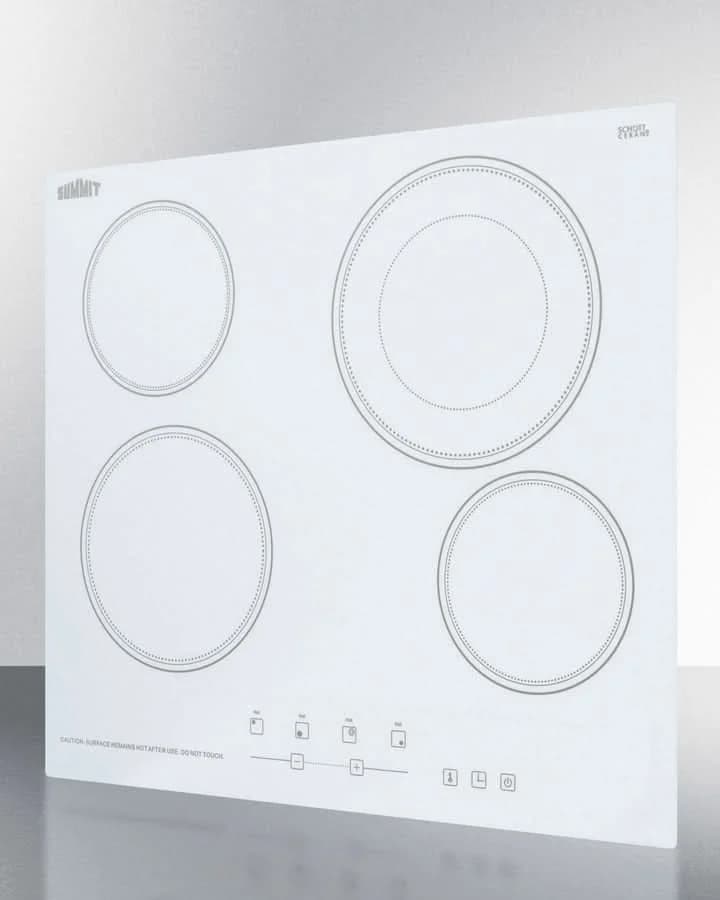 Summit 24 Wide 230V 4-Burner Radiant Cooktop - CR4B23T6W - image 6