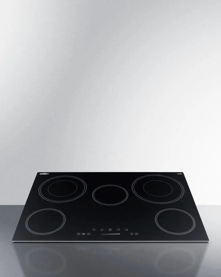 Summit 30 Wide 208-240V 5-Burner Radiant Cooktop Black - CR5B30T7B - image 3